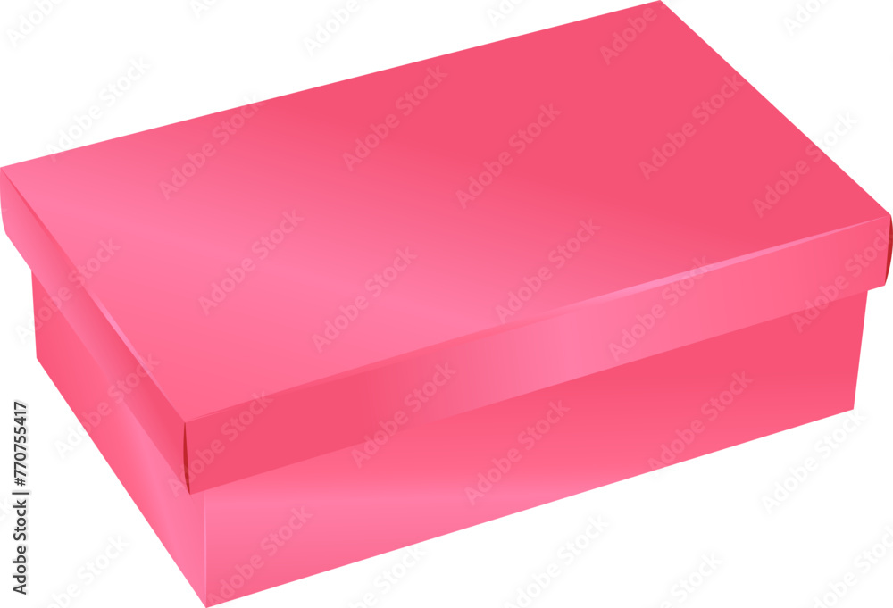 Pink box for luxury gift 3D isolated view illustration Pink box for luxury gift 3D isolated view illustration
