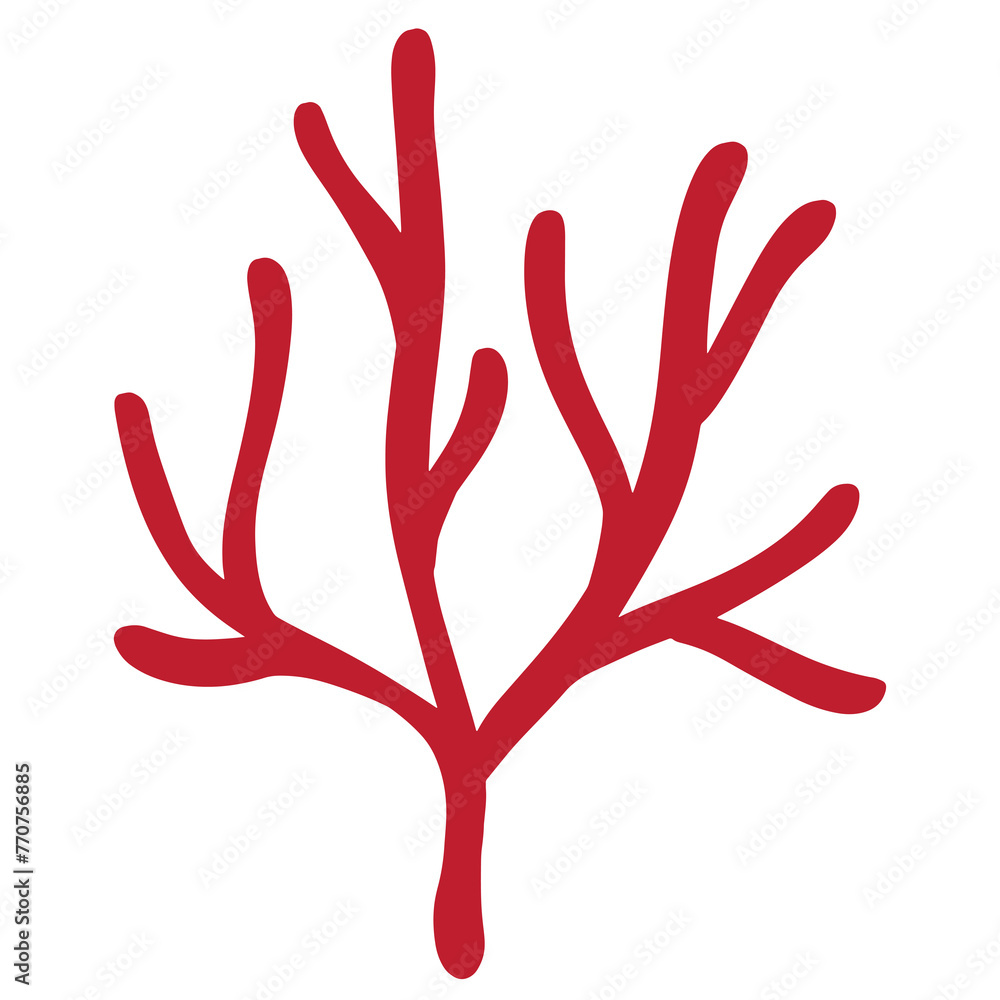 Isolated red seaweed in transparent background. Isolated red seaweed in transparent background.