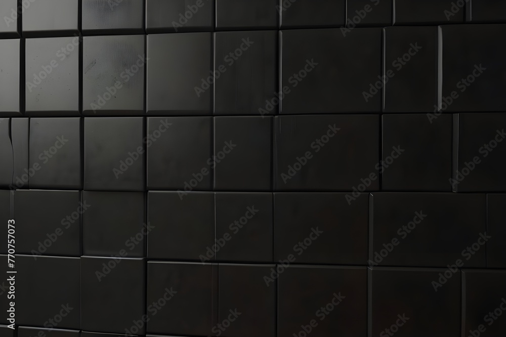 Polished, Semigloss Wall background with tiles. Triangular, tile Wallpaper with 3D, Black blocks. 3D Render Generative AI Polished, Semigloss Wall background with tiles. Triangular, tile Wallpaper with 3D, Black blocks. 3D Render Generative AI