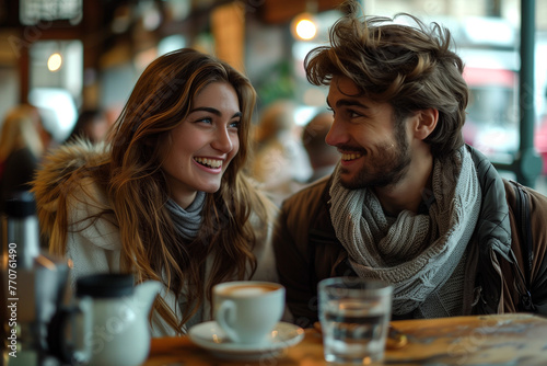 Man and Woman Sitting at Table