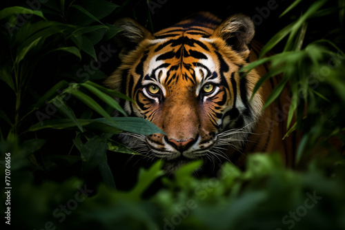 Majestic wild tiger in his natural habitat under the twilight © Vernon