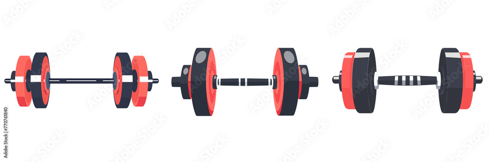 Clipart. Set of Dumbbells. Weight training equipment Clipart. Set of Dumbbells. Weight training equipment