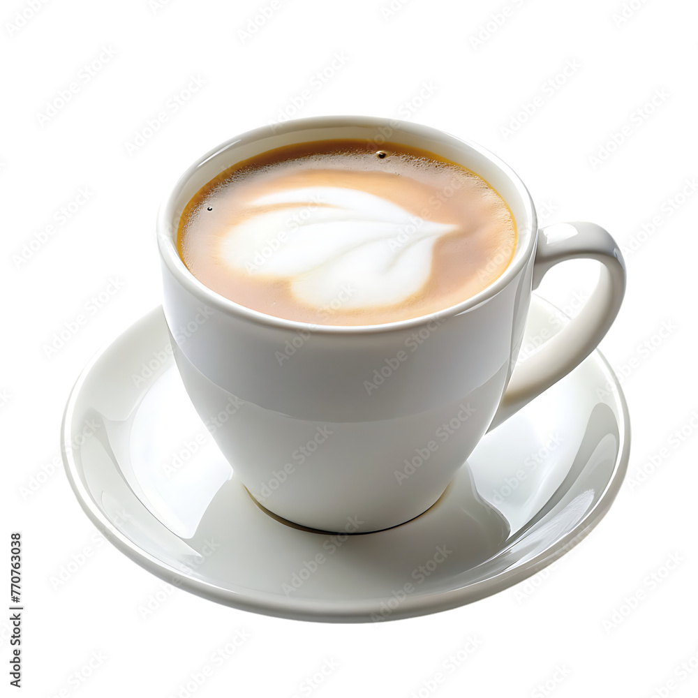 minimalist photo of a white coffee cup with saucer isolated on a transparent background minimalist photo of a white coffee cup with saucer isolated on a transparent background