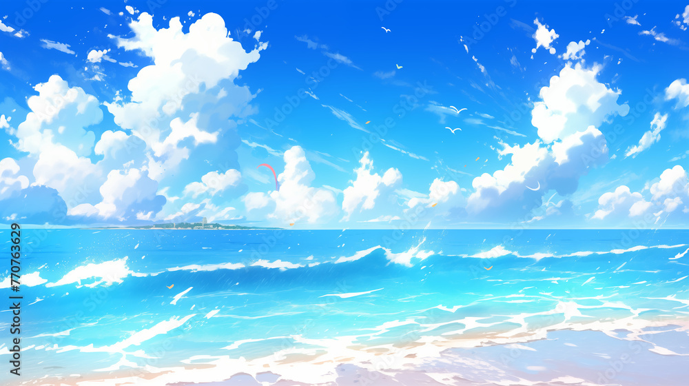 夏の海の風景画像 夏の海の風景画像