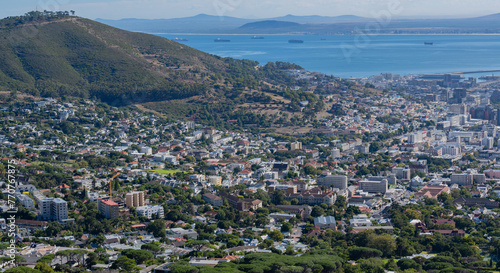 Luftbild Kapstadt und der Atlantischer Ozean aus der Luftperspektive Südafrika © Mathis