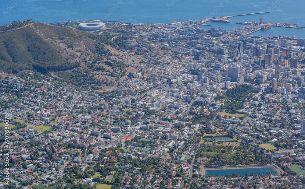 Kapstadt aus der Luftperspektive Südafrika