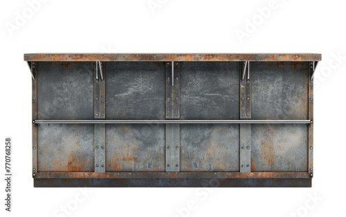Functional Industrial Reception Desk with Innovative Design Isolated On White Background. Generative Ai