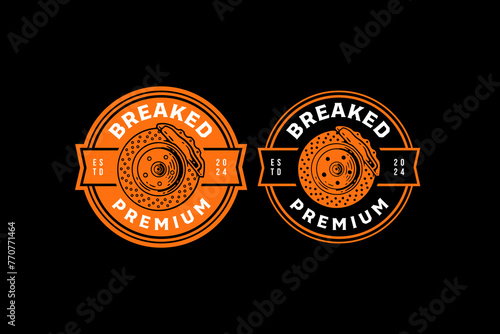 car disk brake logo design for automotive service, garage, parts and racing company business