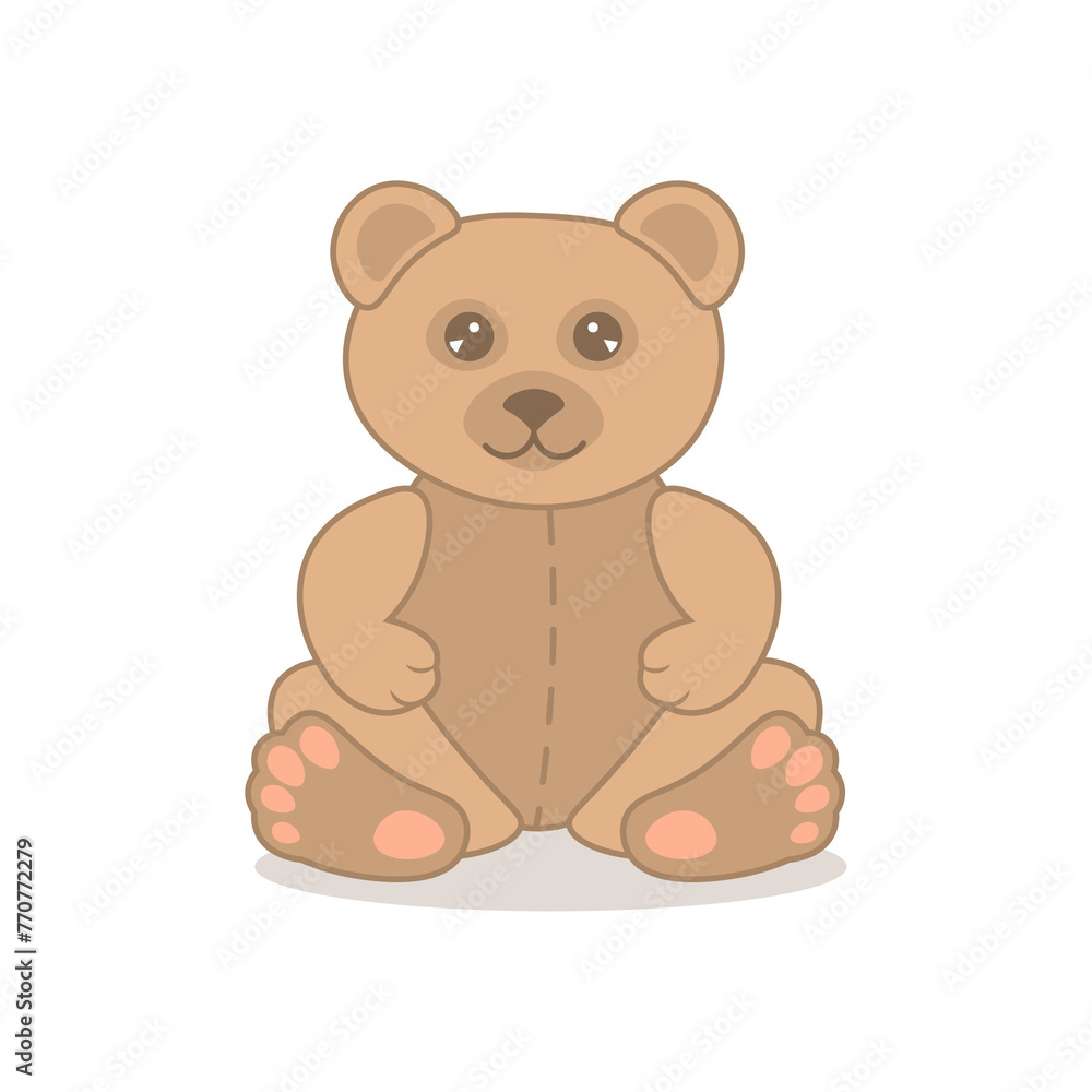 cute teddy bear sits and looks at you cute teddy bear sits and looks at you