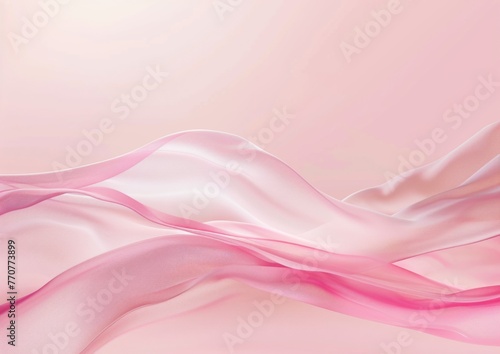 Pink wave, light pink background, white space in the center of the frame Generative AI