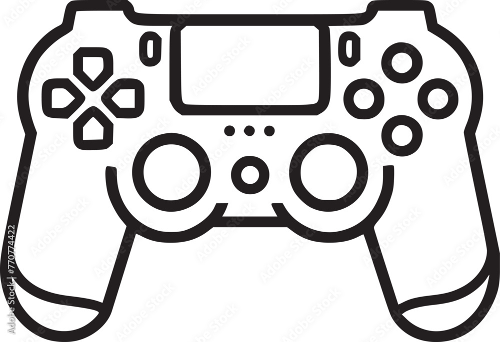 Outline game controller icon. Linear joystick sign, wireless gamepad for game console with editable stroke Outline game controller icon. Linear joystick sign, wireless gamepad for game console with editable stroke
