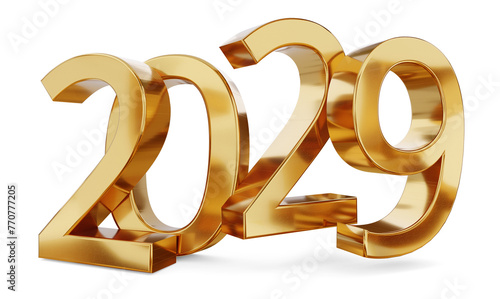 2029 golden symbol new year...