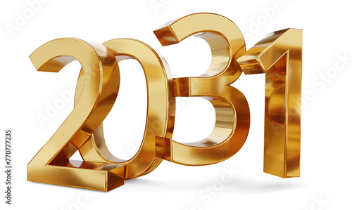 2031 golden symbol new year...