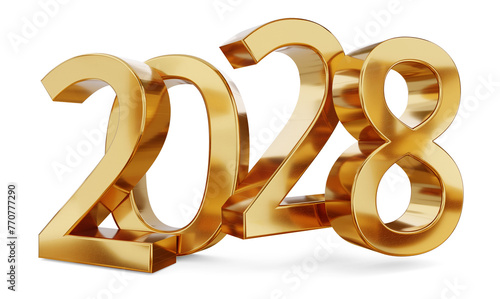 2028 golden symbol new year...