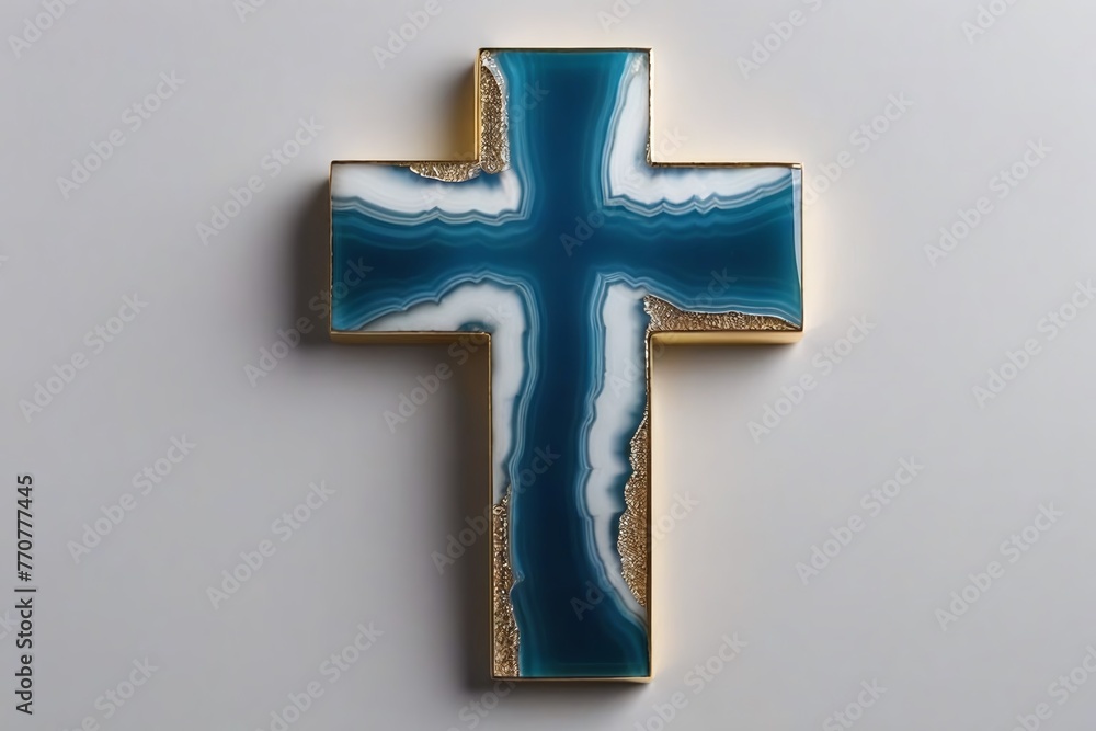 Blue Agate Cross