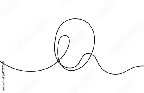 Greeting banner design with ester egg vector in simple linear style. Doodle Easter Eggs line art banner in scribble style hand drawn 11:11