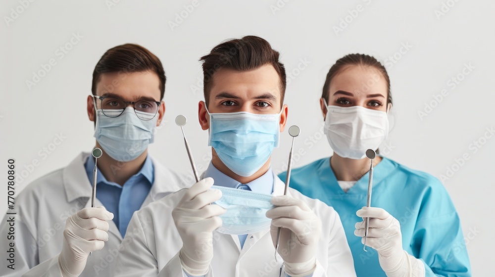Portrait of dentist in dental clinic Portrait of dentist in dental clinic