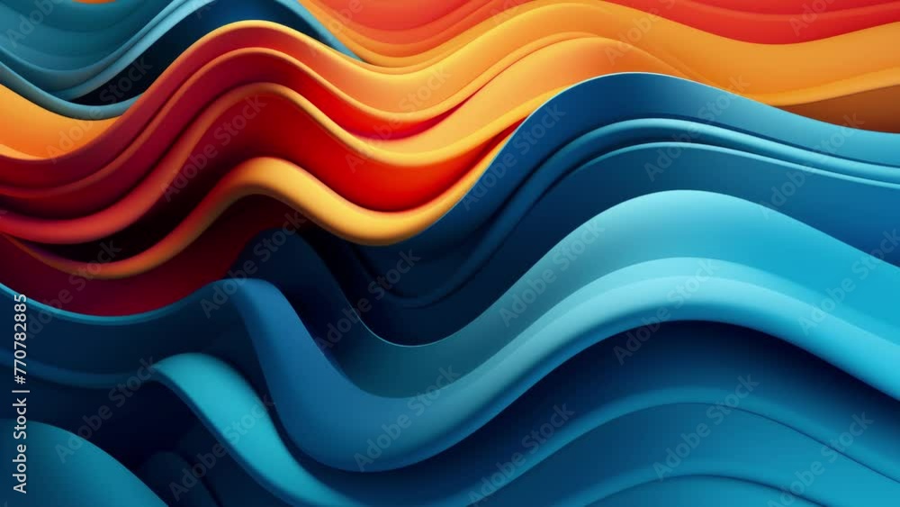 Blue and Orange Background With Wavy Lines. Generative AI Blue and Orange Background With Wavy Lines. Generative AI