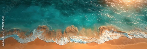 Aerial Drone Photo Beach Sand Ocean, Background HD, Illustrations