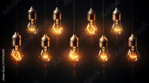 Set Classic light bulbs isolated on transparent background © Muhammad