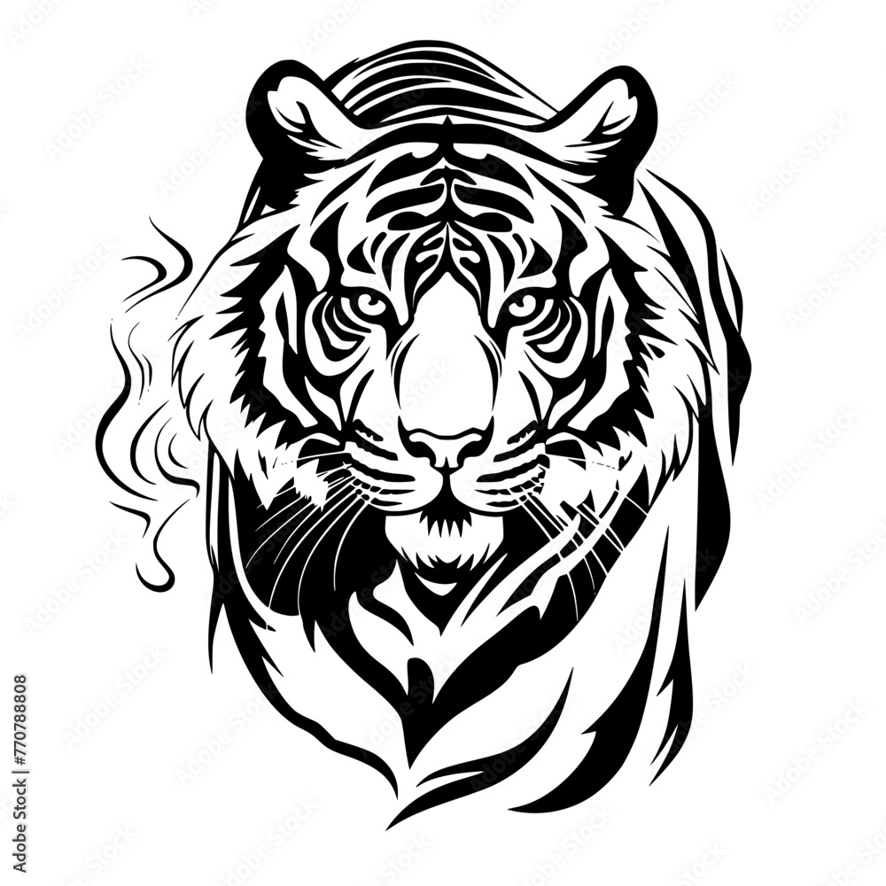 Obraz premium tiger head vector