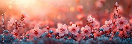 Beautiful Pastel Floral Border Blurred, Background HD, Illustrations