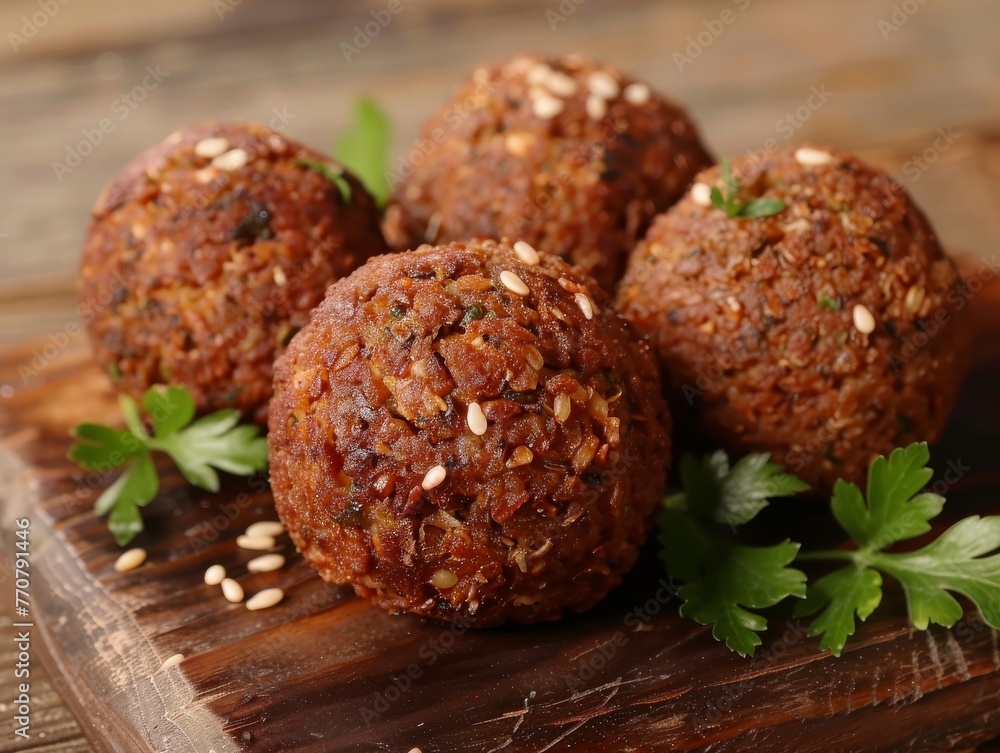 Falafel, Middle Eastern, Crispy, Vegetarian, Desert Sand background Falafel, Middle Eastern, Crispy, Vegetarian, Desert Sand background