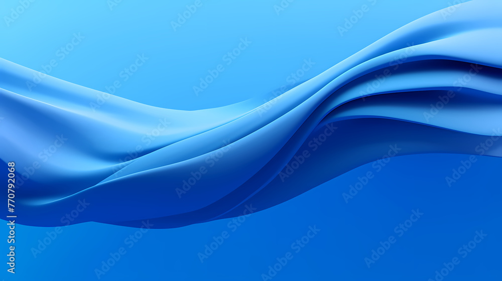 Fototapeta premium Abstract blue wavy shape background