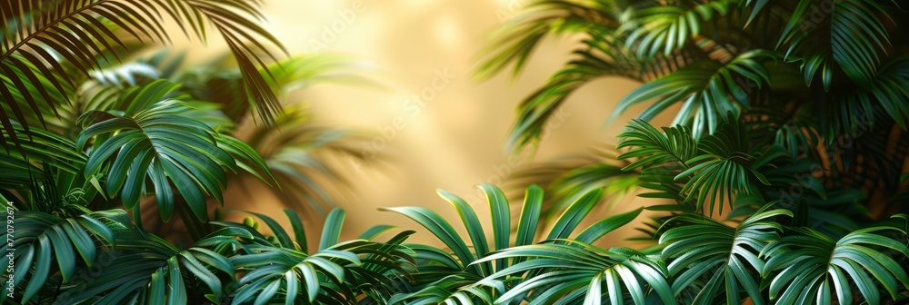 Biege Background Palm Leaves, Background HD, Illustrations