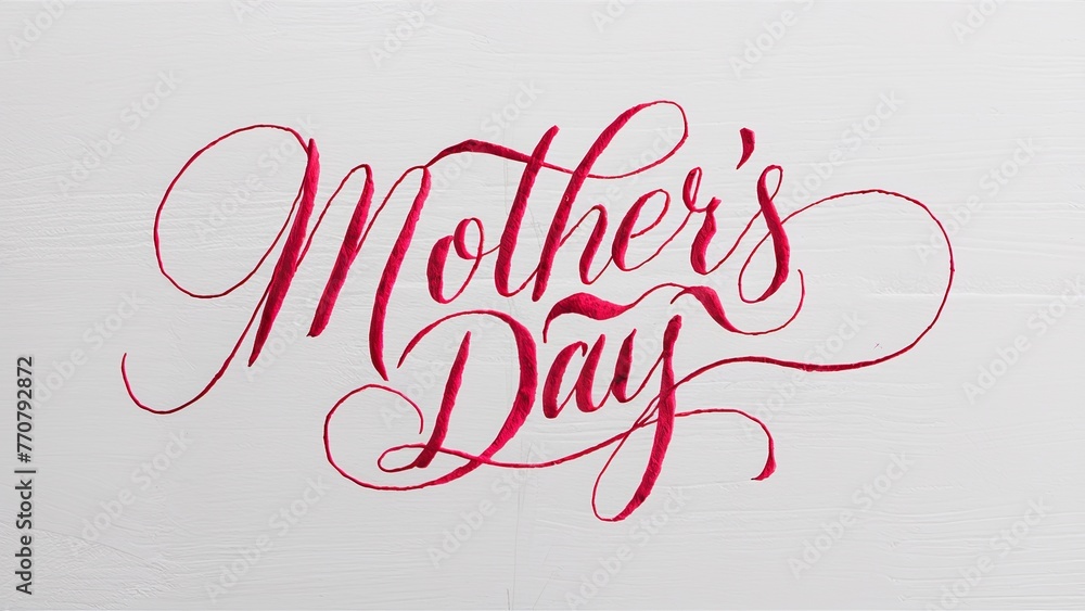 Trendy Mothers Day design with typography. Mothers Day greeting Illustration.