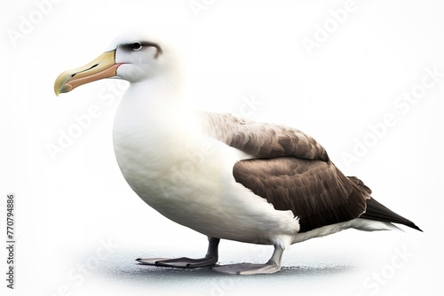 Albatross's Soaring Look on White photo