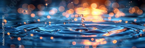 Blue Water Ripples On Surface Defocus, Background HD, Illustrations