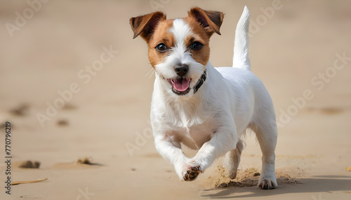 Brave Jack Russell Terrier in nature,Dog Photography