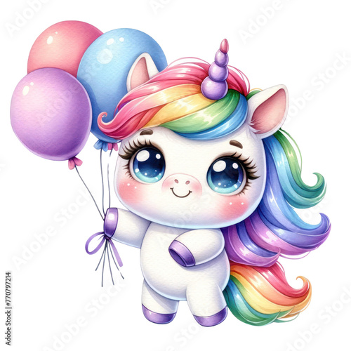 unicorn illustration , Cute colorful magic unicorn with rainbow in watercolor style , Cute Unicorn Watercolor illustration pastel , Unicorn on the rainbow watercolor illustration