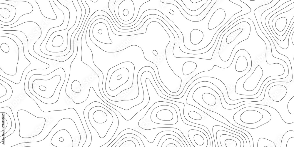Topographic map and landscape terrain texture grid. Abstract lines background. Contour maps. Vector illustration. black and white topographic contours lines of mountains.	
