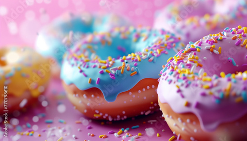 donuts with sprinkles background 