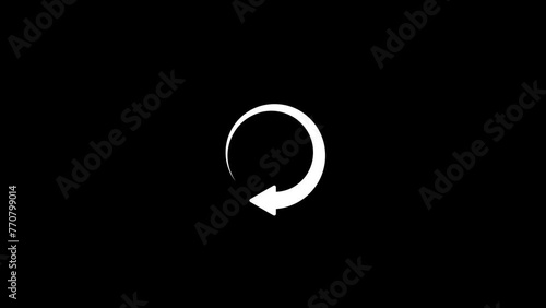 Animated Refresh button, circle arrow icon set, reload, rotation on background