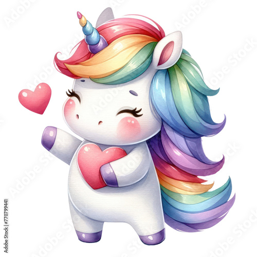 unicorn illustration , Cute colorful magic unicorn with rainbow in watercolor style , Cute Unicorn Watercolor illustration pastel , Unicorn on the rainbow watercolor illustration