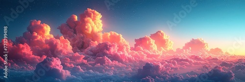 Colorful Sky Natural Landscape, Background HD, Illustrations