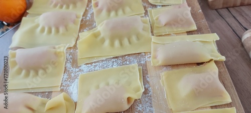 italian homade pasta ravioli