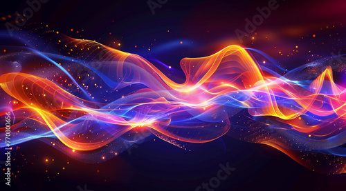 Energy and sound wave pattern background. Virtual energy wave backdrop. Background digital art concept.
