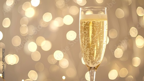 Celebration Elegance: A Toast to Joy with Champagne and Sparkling Lights