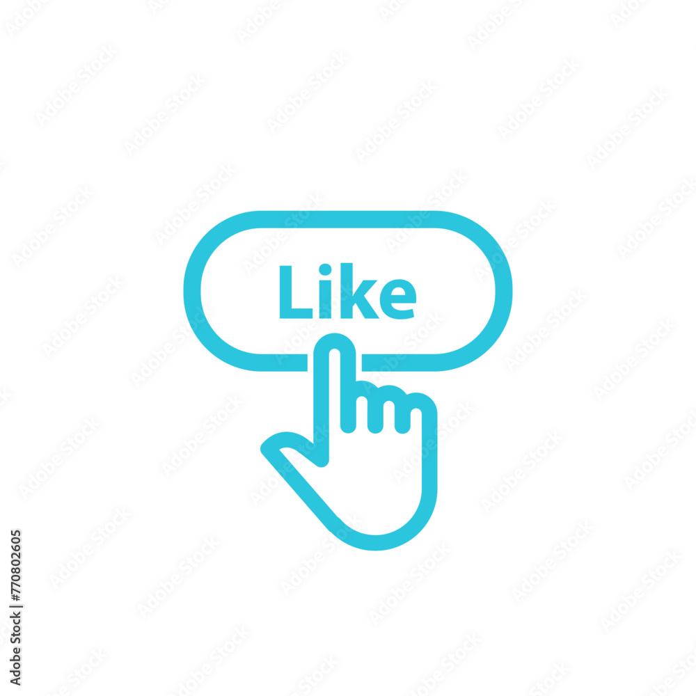Simple like button. Isolated on white background. From blue icon set. Simple like button. Isolated on white background. From blue icon set.
