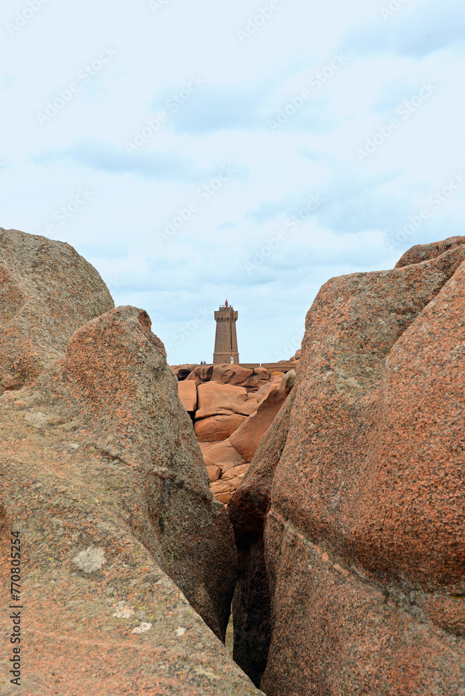 Leuchtturm von Ploumanach an der Grani Rose Bretagne