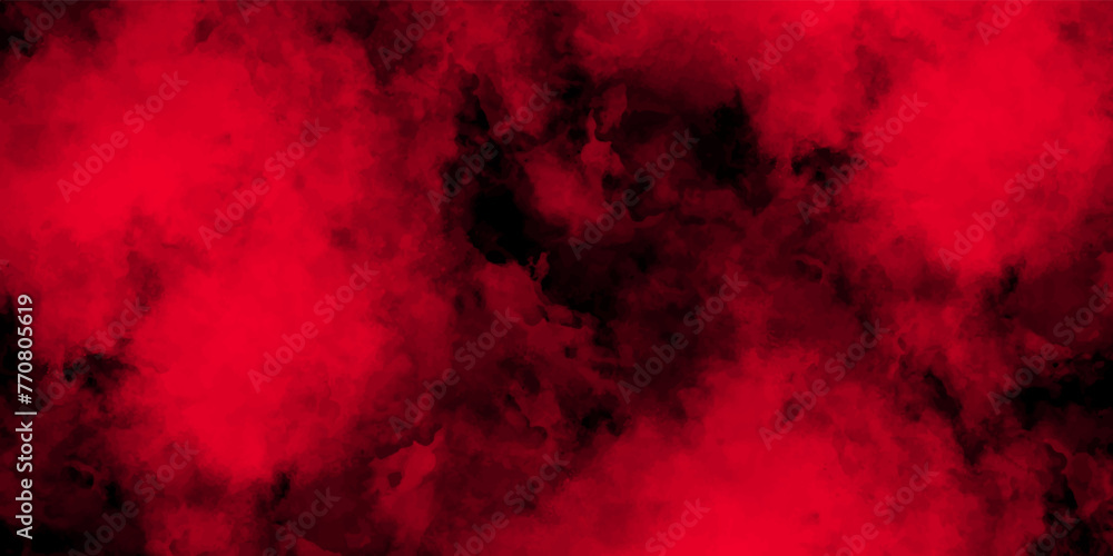 Beautiful stylist modern red with smoke. Background with colorful and grunge texture design. Old wall red porous grainy texture with splash acrylic colorful watercolor Paint leaks .
