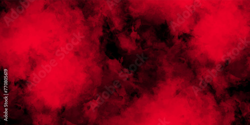 Beautiful stylist modern red with smoke. Background with colorful and grunge texture design. Old wall red porous grainy texture with splash acrylic colorful watercolor Paint leaks .