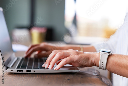 Freelancer business woman working using laptop
