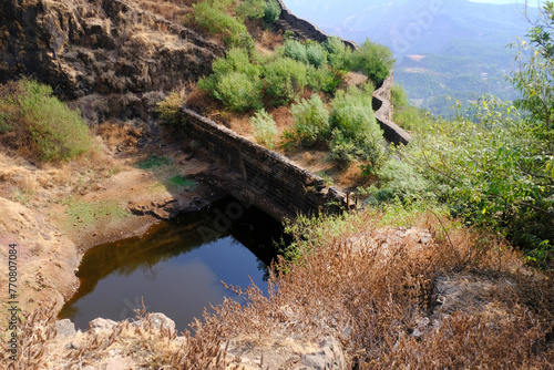 24 March 2024, Pratapgad: Historic Maratha fort, one of the Most crucial forts of Shivaji Maharaj, Near Mahabaleshwar, Maharashtra, India. photo