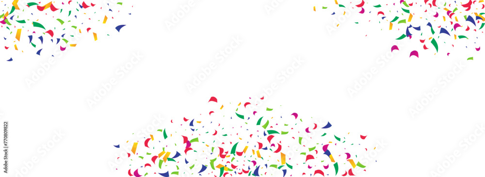 Obraz premium Confetti_White_Panoramic_Background_11.eps