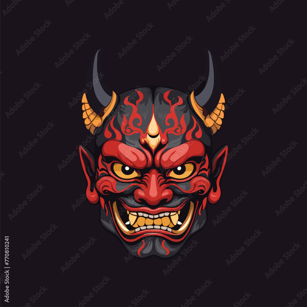 Terrifying Scarlet Hannya Mask Design Terrifying Scarlet Hannya Mask Design